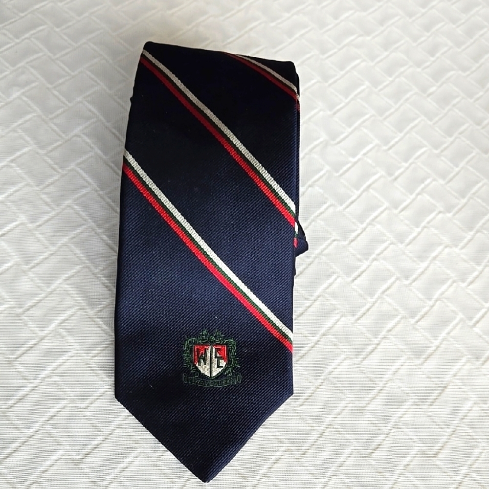 Ben SILVER WAVERLEY Navy Blue Striped Tie